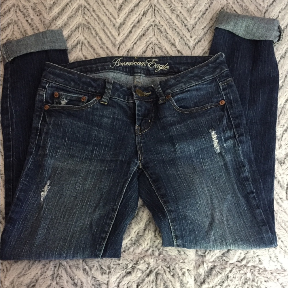 AEO🦅Women’s Distressed Blue Jean 👖